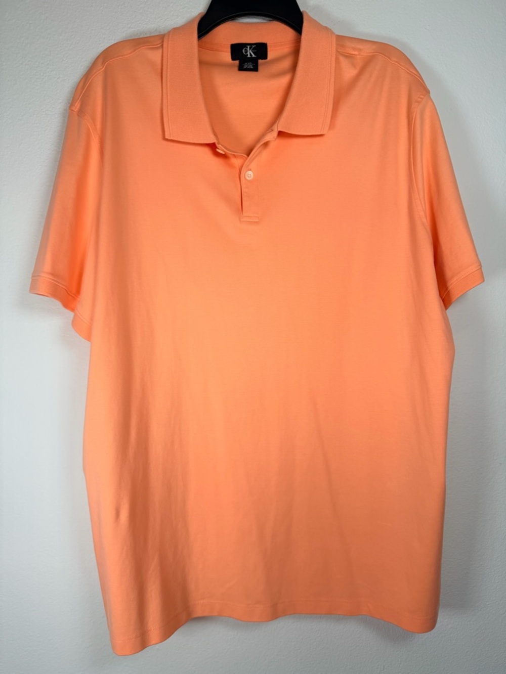 Calvin Klein Short Sleeve Polo Men's XXL Peach Orange